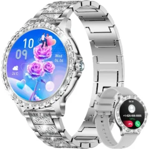 1.3" HD Diamond Luxury Smartwatch for Women, Fitness Tracker with 20+ Sport Modes, Waterproof, Sleep Monitor