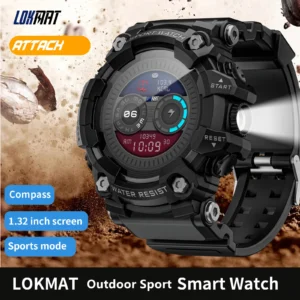 LOKMAT New ATTACK Outdoor Sport Smart Watch With Flashlight