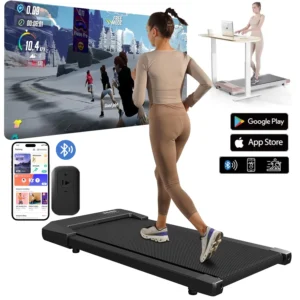 300lbs Treadmill for Home 2.5HP Treadmills Walking Pad LCD Digital Data Display 2in1 Walking Running Fitness Exercise Machine